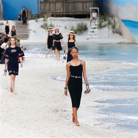 chanel beach show 2018|chanel's beach runway.